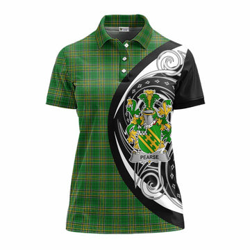 Pearse Irish Clan Women's Polo Shirt Celtic Circle Style Women - Tartan Vibes Clothing