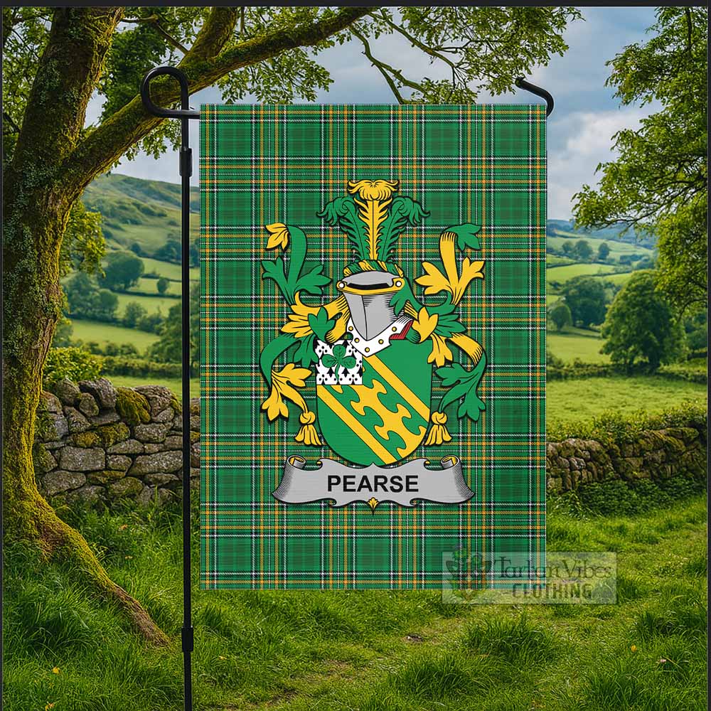 Pearse Irish Clan Tartan Flag with Coat of Arms