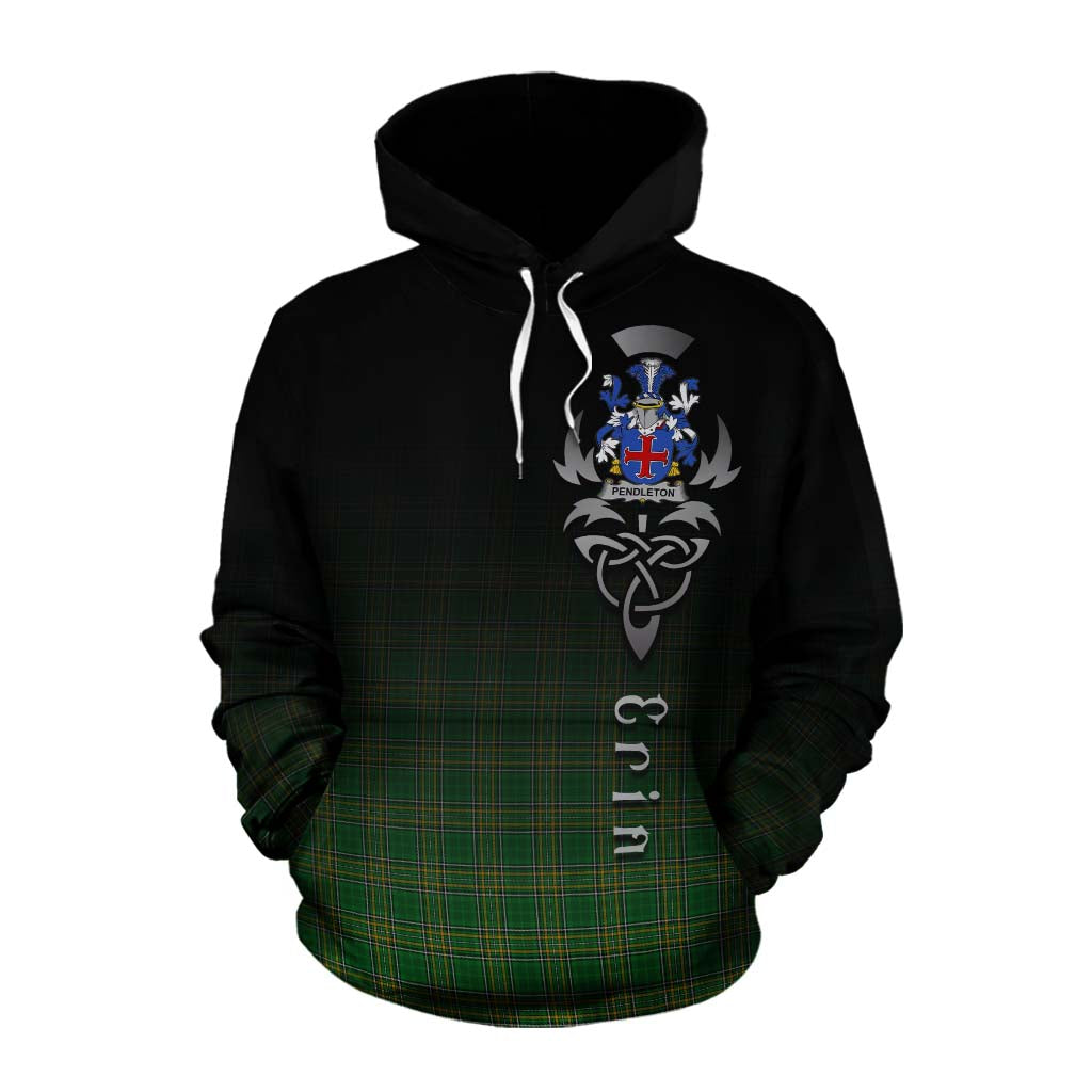 Pendleton Irish Clan Cotton Hoodie with Coat of Arms Erin Go Bragh Celtic Inspired Pullover Hoodie XS - Tartan Vibes Clothing