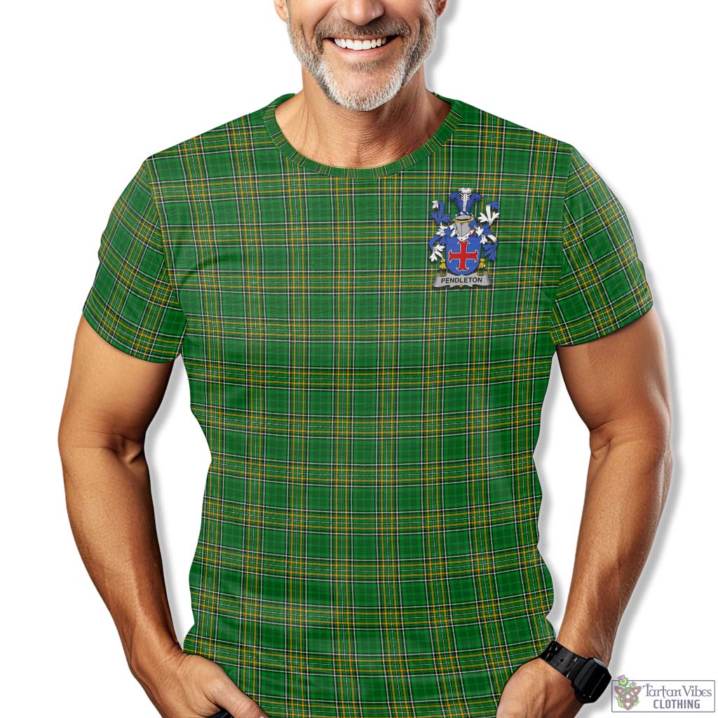 Pendleton Irish Clan Tartan T-Shirt with Family Seal - Tartan Vibes Clothing