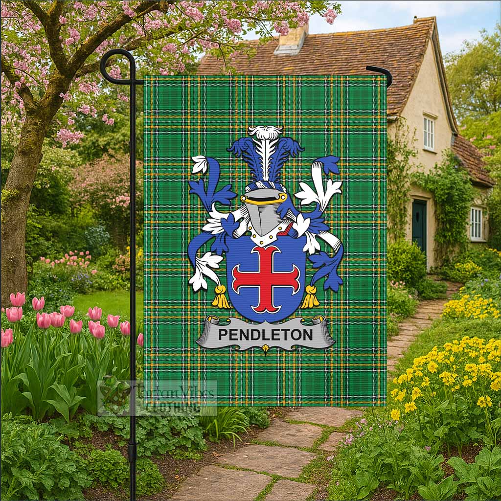 Pendleton Irish Clan Tartan Flag with Coat of Arms