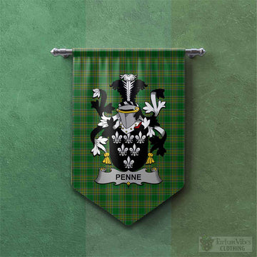 Penne Irish Clan Tartan Gonfalon, Tartan Banner with Coat of Arms Chevron - Tartan Vibes Clothing