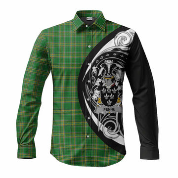Penne Irish Clan Long Sleeve Button Shirt Celtic Circle Style Men's Shirt S - Tartan Vibes Clothing