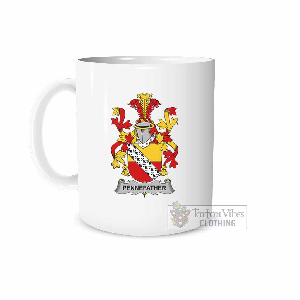 Pennefather Irish Clan Coat of Arms Ceramic Mug White - 2D-tartanvibesclothing