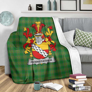 Pennefather Irish Clan Tartan Blanket with Coat of Arms - Tartan Vibes Clothing