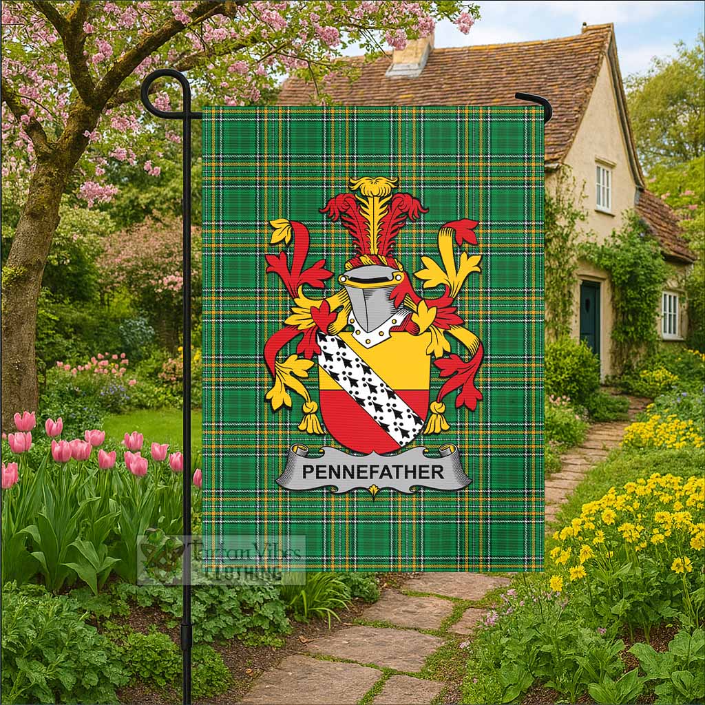 Pennefather Irish Clan Tartan Flag with Coat of Arms