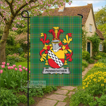 Pennefather Irish Clan Tartan Garden Flag with Coat of Arms