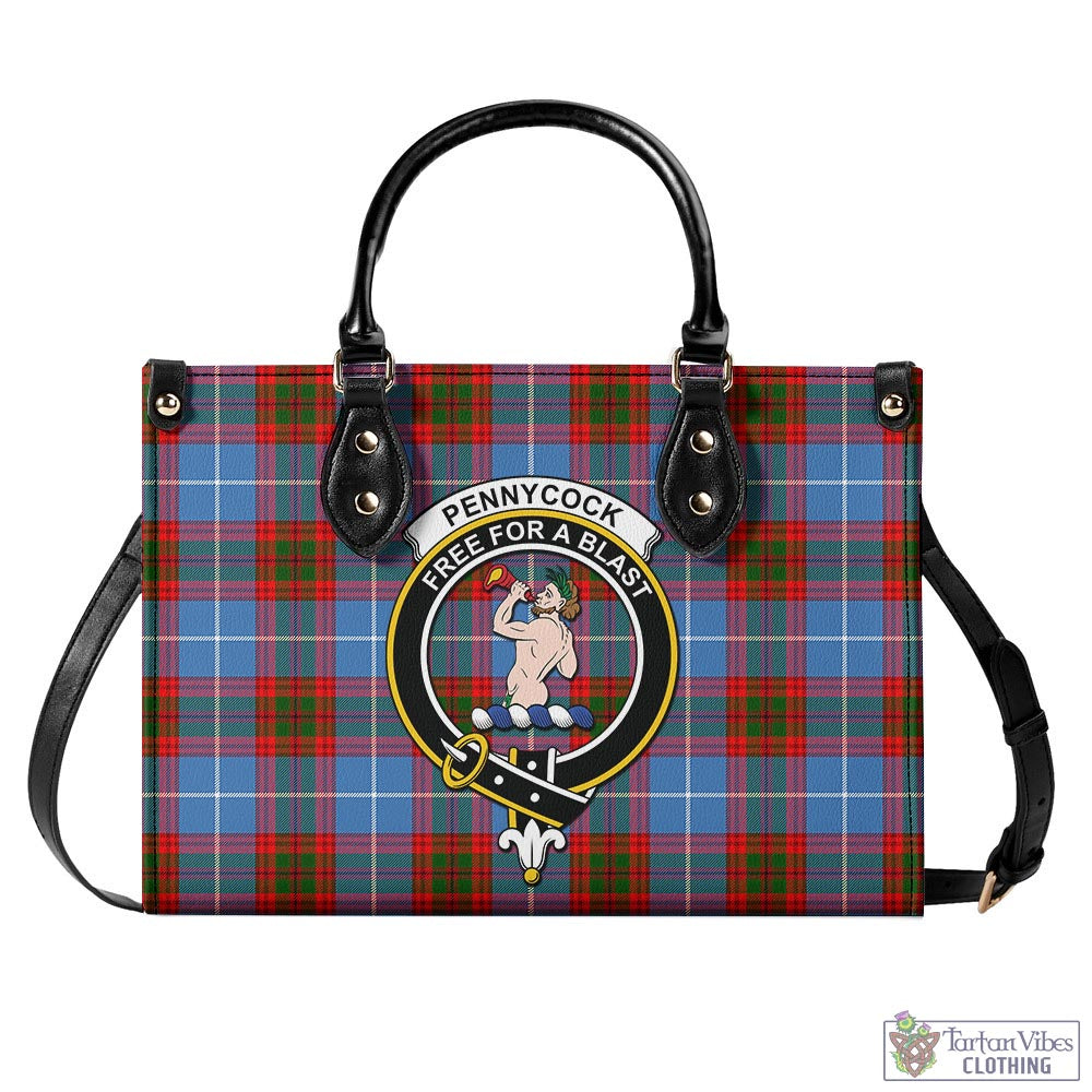 Pennycook Tartan Luxury Leather Handbags with Family Crest - Tartan Vibes Clothing
