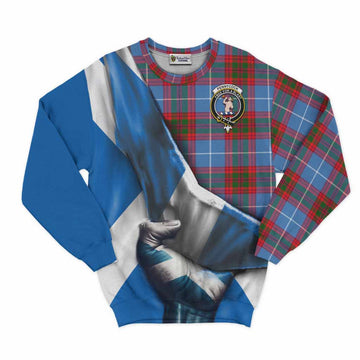 Pennycook Tartan Sweatshirt with Family Crest Scotland Patriotic Style Unisex - Tartan Vibes Clothing