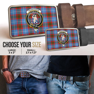 Pennycook Tartan Belt Buckles with Family Crest