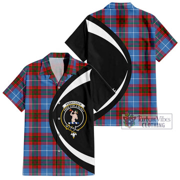 Pennycook Tartan Hawaiian Shirt with Family Crest Circle Style Kid - Tartan Vibes Clothing