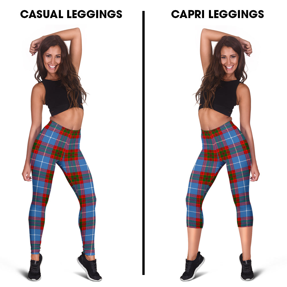 Pennycook Tartan Womens Leggings Capri Leggings - Tartan Vibes Clothing