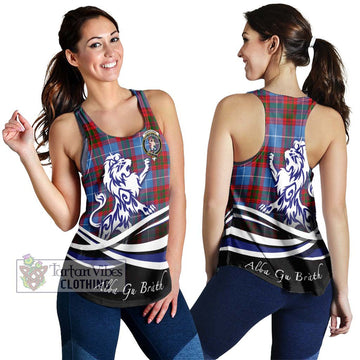 Pennycook Tartan Women's Racerback Tanks with Alba Gu Brath Regal Lion Emblem 4XL - Tartan Vibes Clothing