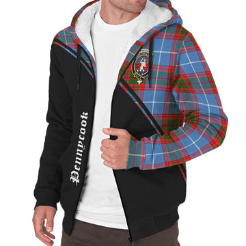 Pennycook Tartan Sherpa Hoodie with Family Crest Curve Style
