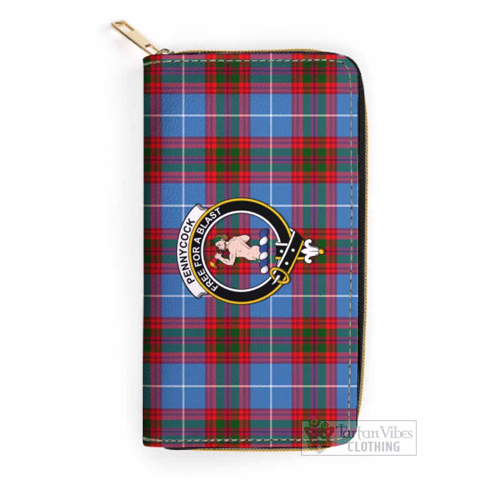 Pennycook Tartan Women's Leather Wallet with Family Crest One Size 19.7*10.5*3.5 cm - Tartan Vibes Clothing