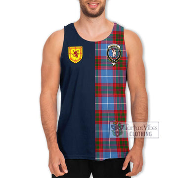 Pennycook Tartan Men's Tank Top Alba with Scottish Lion Royal Arm Half Style Men - Tartan Vibes Clothing