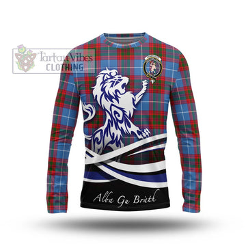 Pennycook Tartan Long Sleeve T-Shirt with Alba Gu Brath Regal Lion Emblem Unisex - Tartan Vibes Clothing