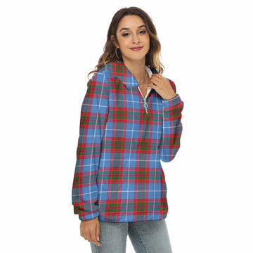 Pennycook Tartan Women's Borg Fleece Hoodie with Half Zip Female - Tartan Vibes Clothing