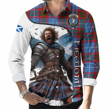 Pennycook Crest Tartan Long Sleeve Button Shirt Inspired by the Freedom of Scottish Warrior Men's Shirt S - Tartan Vibes Clothing