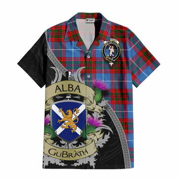 Pennycook Tartan Family Crest Hawaiian Shirt Lion Rampant Royal Thistle Shield Celtic Inspired Kid - Tartan Vibes Clothing