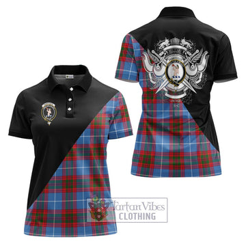 Pennycook Tartan Women's Polo Shirt with Family Crest and Military Logo Style Women - Tartan Vibes Clothing