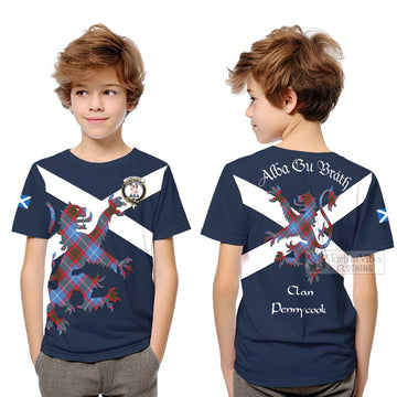 Pennycook Tartan Lion Rampant Kid T-Shirt Proudly Display Your Heritage with Alba Gu Brath and Clan Name Youth XL Size14 - Tartan Vibes Clothing