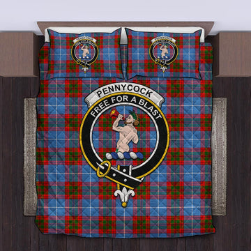 Pennycook Tartan Quilt Bed Set with Family Crest King - Tartan Vibes Clothing