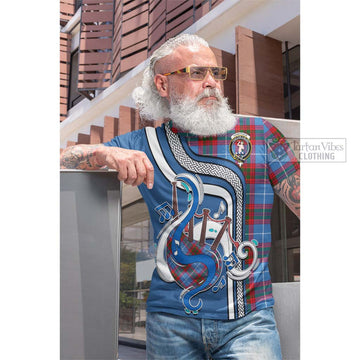 Tartan Vibes Clothing Pennycook Tartan Cotton T-shirt with Epic Bagpipe Style