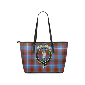 Pennycook Tartan Leather Tote Bag with Family Crest