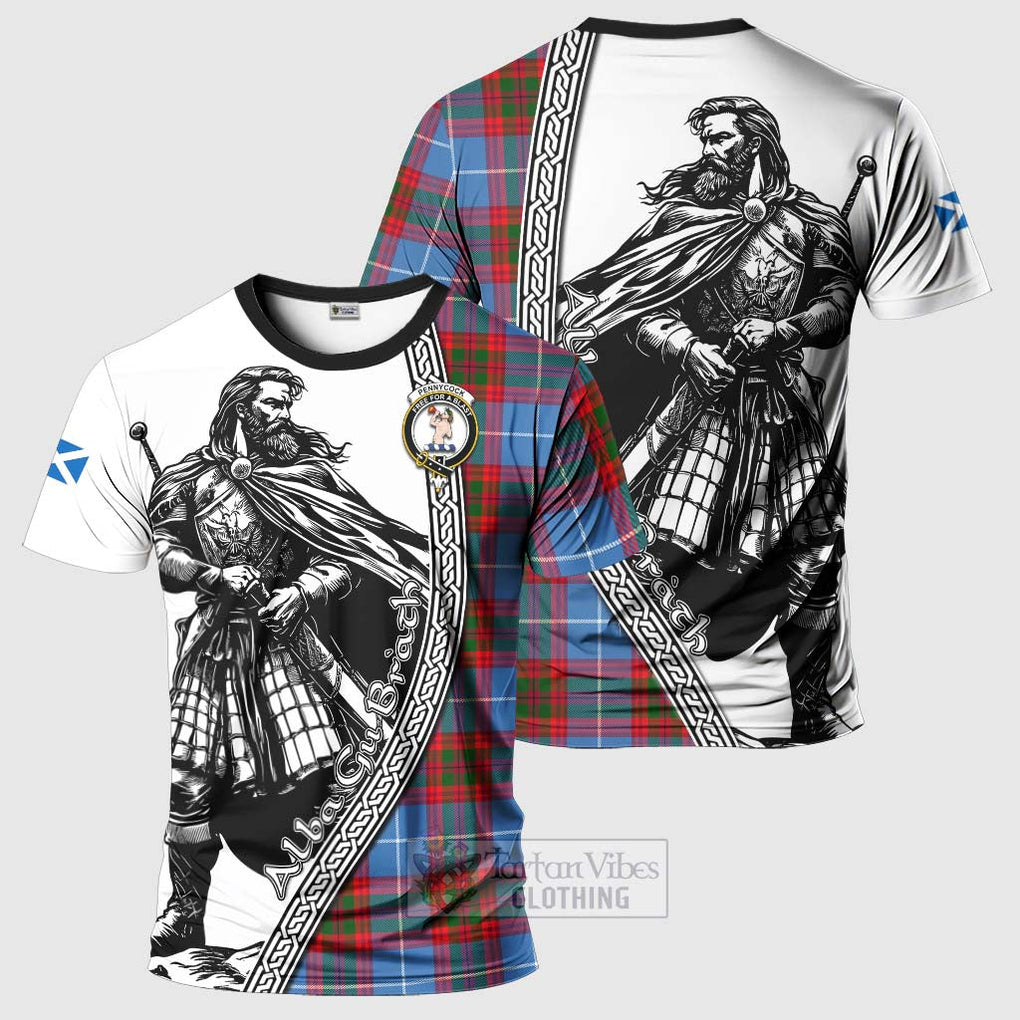Pennycook Tartan Clan Crest T-Shirt with Highlander Warrior Celtic Style Kid's Shirt - Tartan Vibes Clothing