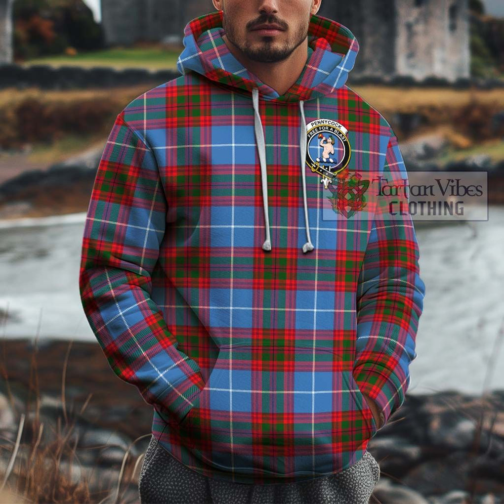 Pennycook Tartan Cotton Hoodie with Family Crest Zip Hoodie - Tartan Vibes Clothing