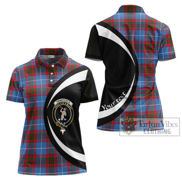 Pennycook Tartan Women's Polo Shirt with Family Crest Circle Style Women - Tartan Vibes Clothing