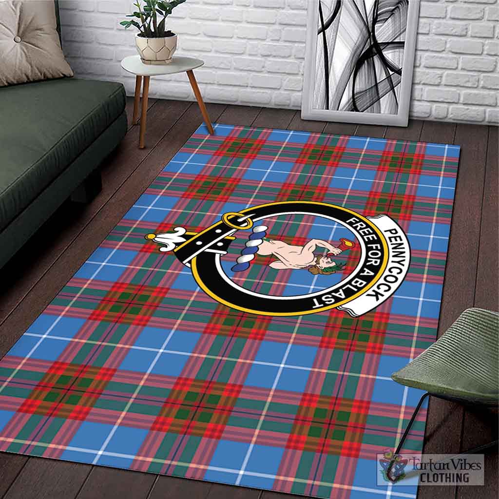 Pennycook Tartan Area Rug with Family Crest L 59*86 inch (150x220 cm) - Tartan Vibes Clothing