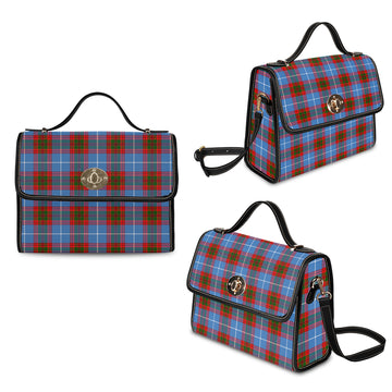pennycook-tartan-leather-strap-waterproof-canvas-bag