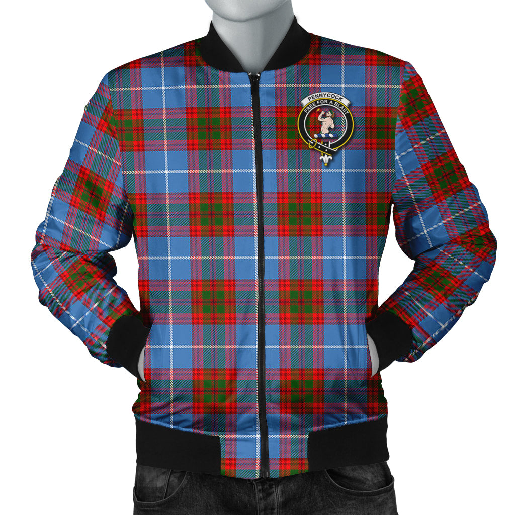 Pennycook Tartan Bomber Jacket with Family Crest Unisex - Tartan Vibes Clothing