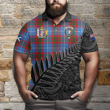 Pennycook Crest Tartan Polo Shirt with New Zealand Silver Fern Half Style Kid - Tartan Vibes Clothing