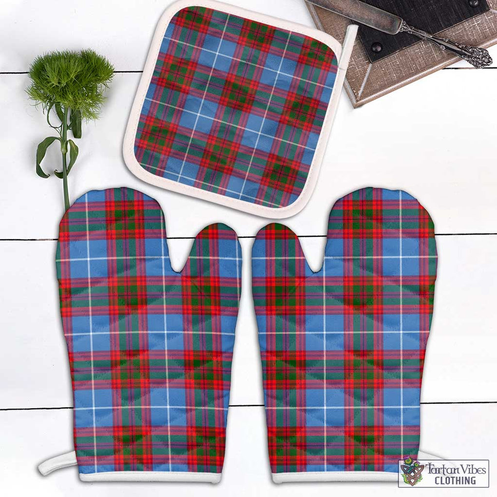 Pennycook Tartan Combo Oven Mitt & Pot-Holder Combo 2 Oven Mitt & 1 Pot-Holder Black - Tartan Vibes Clothing