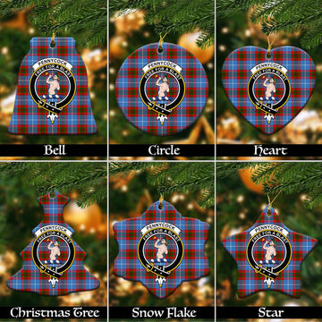 Pennycook Tartan Christmas Ceramic Ornaments with Family Crest Ceramic - Tartan Vibes Clothing