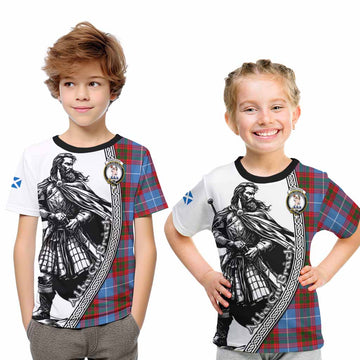 Pennycook Tartan Clan Crest Kid T-Shirt with Highlander Warrior Celtic Style Youth XL Size14 - Tartan Vibes Clothing