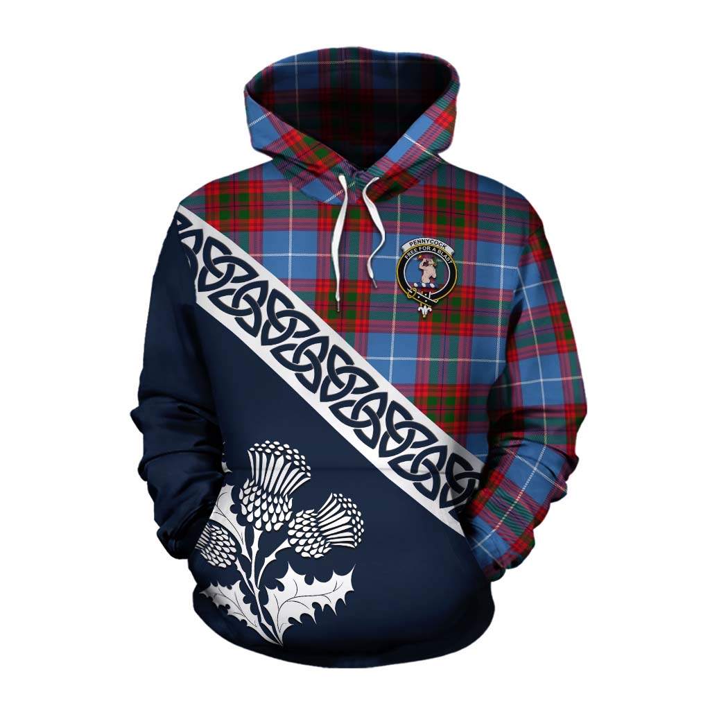 Pennycook Tartan Cotton Hoodie Featuring Thistle and Scotland Map Pullover Hoodie XS - Tartan Vibes Clothing