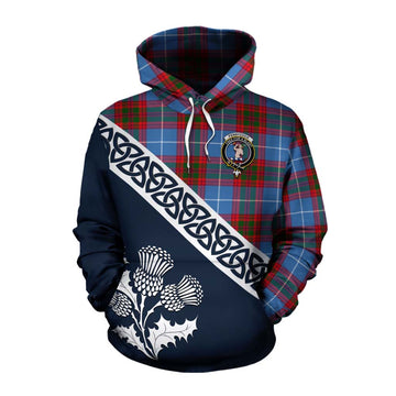 Pennycook Tartan Cotton Hoodie Featuring Thistle and Scotland Map Pullover Hoodie XS - Tartan Vibes Clothing
