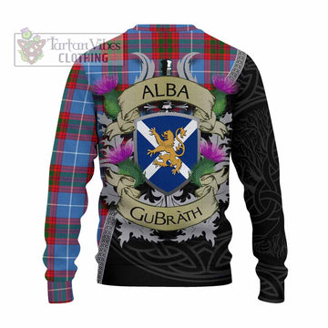 Pennycook Tartan Family Crest Knitted Sweater Lion Rampant Royal Thistle Shield Celtic Inspired - Tartan Vibes Clothing