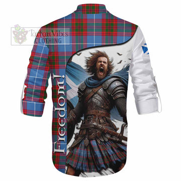 Tartan Vibes Clothing Pennycook Crest Tartan Ghillie Kilt Shirt Inspired by the Freedom of Scottish Warrior