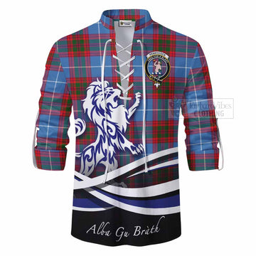 Pennycook Tartan Ghillie Kilt Shirt with Alba Gu Brath Regal Lion Emblem - Tartan Vibes Clothing