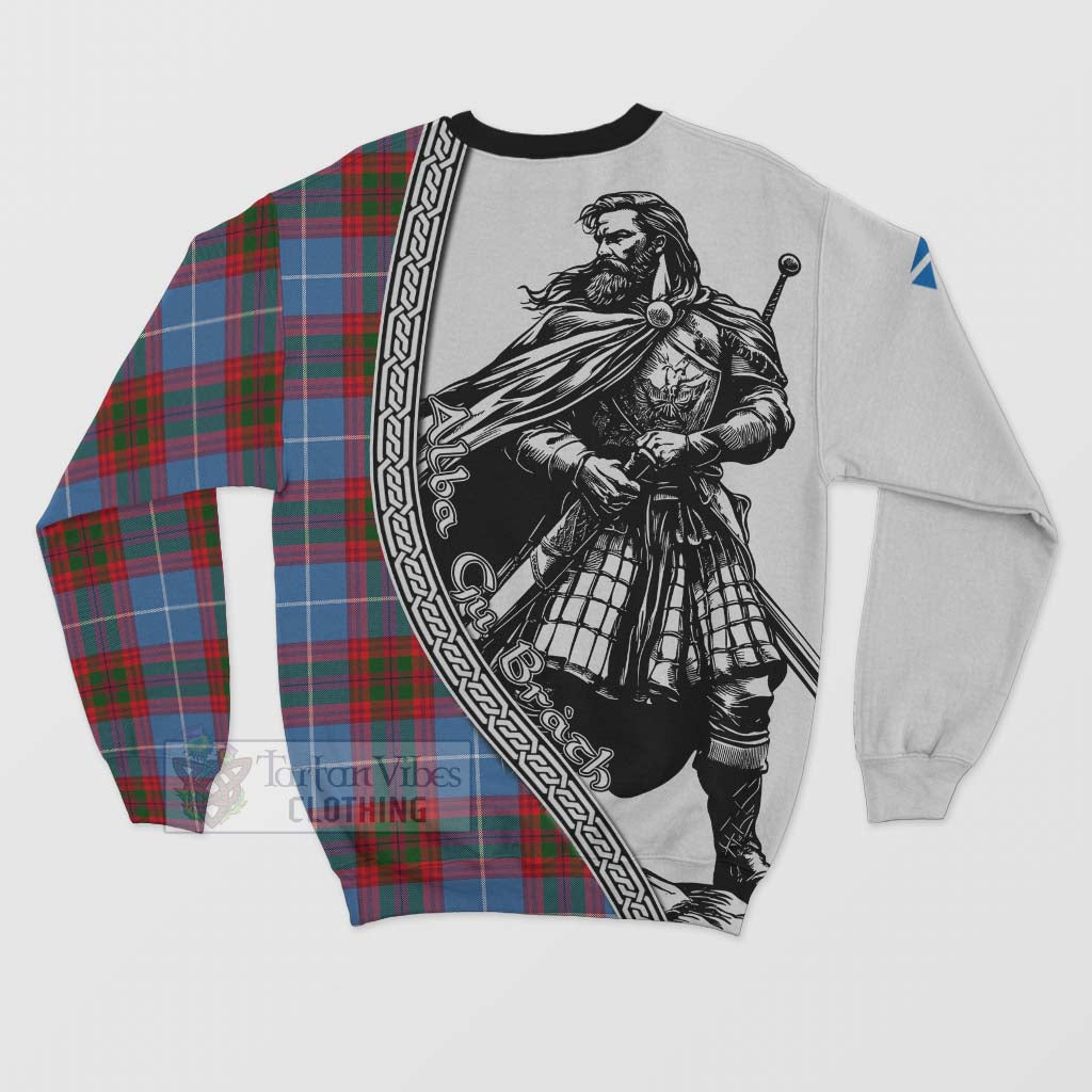 Pennycook Tartan Clan Crest Sweatshirt with Highlander Warrior Celtic Style - Tartan Vibes Clothing
