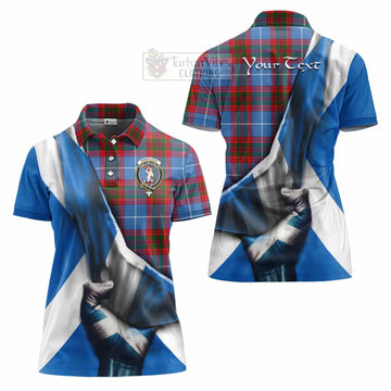 Pennycook Tartan Women's Polo Shirt with Family Crest Scotland Patriotic Style - Tartan Vibes Clothing