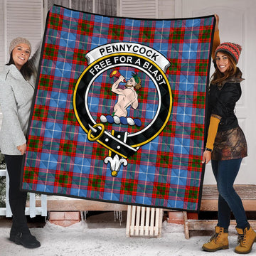 Pennycook Tartan Quilt with Family Crest