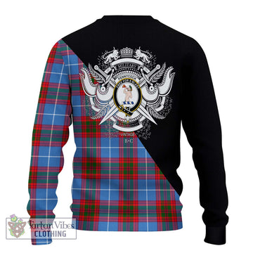 Pennycook Tartan Ugly Sweater with Family Crest and Military Logo Style - Tartan Vibes Clothing