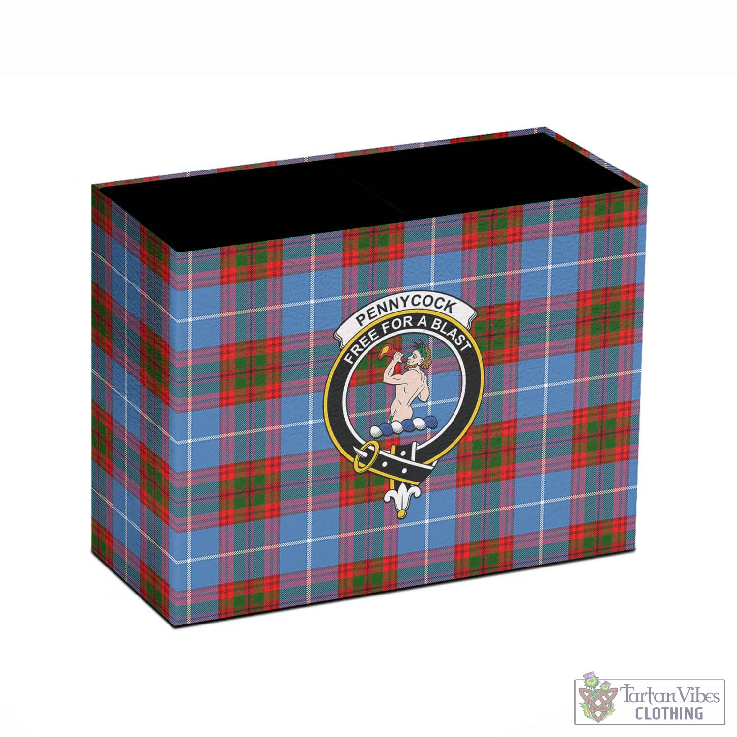 Pennycook Tartan Pen Holder with Family Crest - Tartan Vibes Clothing