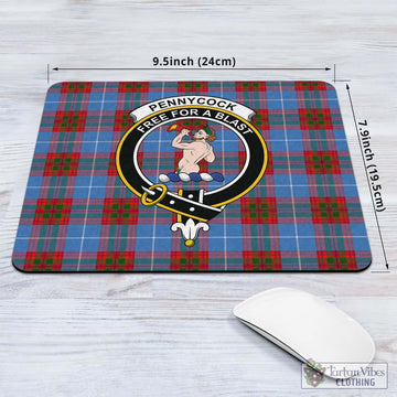 Pennycook Tartan Mouse Pad with Family Crest